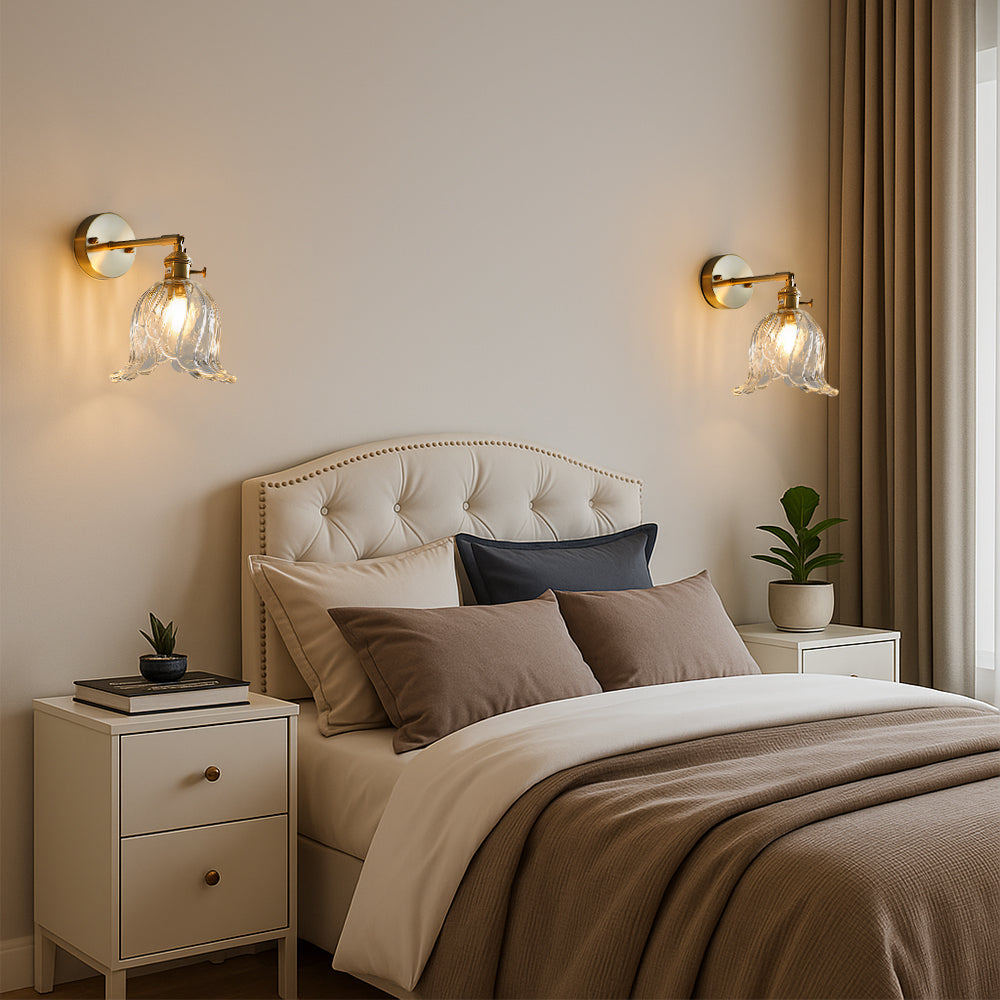 Glassora | Dekorative Minimalistische Blumen-Wandlampe im Modernen Stil