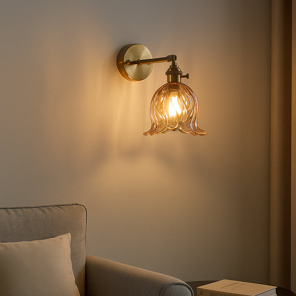 Glassora | Dekorative Minimalistische Blumen-Wandlampe im Modernen Stil